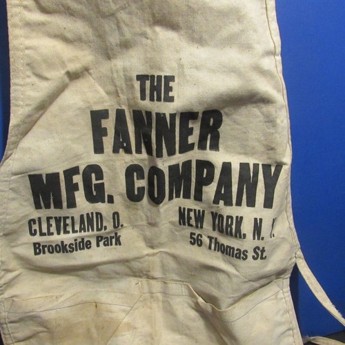Vintage Fanner Manufacturing Cleveland Ohio NY NY Factory Apron - Picture 2 of 6