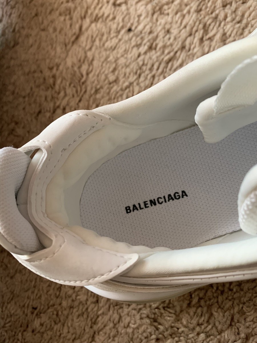 Balenciaga tyrex sneakers sz 8 Futuristic White Reflective Square Toe Drive  41