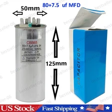80+7.5 uF MFD 370-440V 440 VAC High Quality Motor Dual Run Capacitor CBB65-R