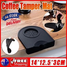 Coffee Tamper Silicone Mat Black Tamping Holder Pad Corner Dropped Edge Tools AU
