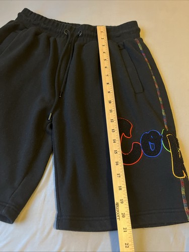 Cookies Pushin Weight Men L Black Embroidered Logo Sweat Shorts Spellout Skater - Picture 4 of 12