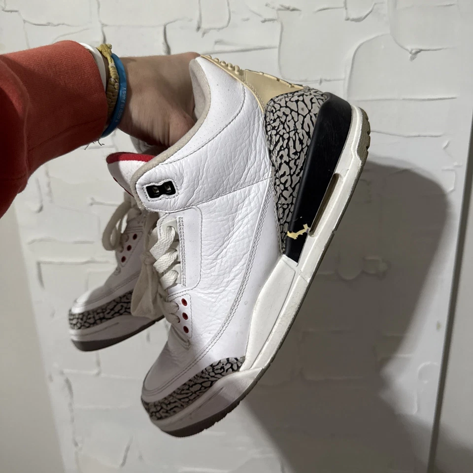 Air Jordan 3 Retro Blanco Cemento (2011) 186064-105 Hombre Talla 10 Foto 3 de 4