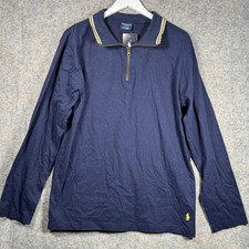 Vintage NWT Polo Ralph Lauren Sleepwear Pullover 1/4 Zip Shirt Mens Sz M 22x29