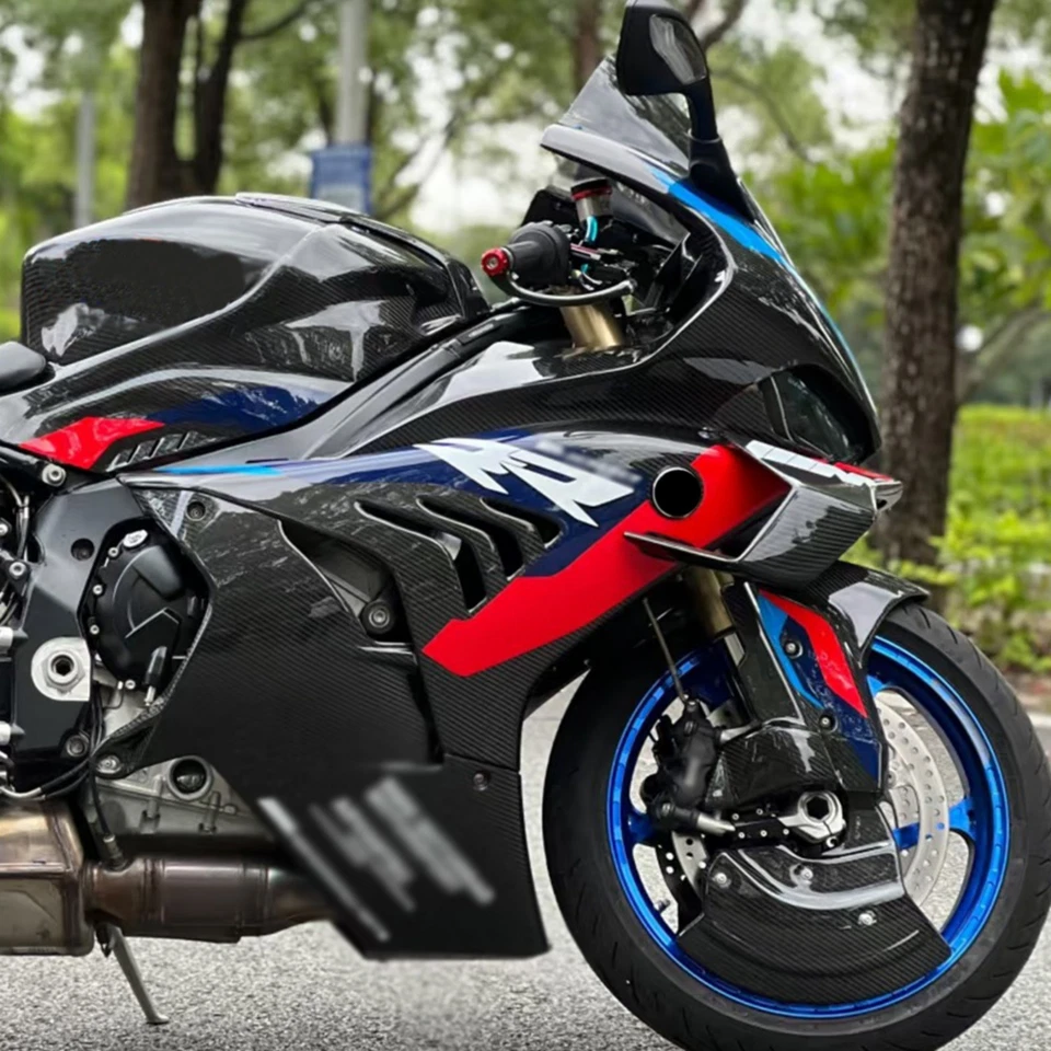 Carbon Fiber Front Brake Disc Cover Fairin For BMW S1000RR 2009-25 S1000R 21-25 Foto 2 de 4