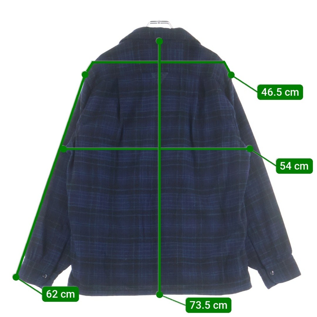 PENDLETON 50S VINTAGE CHECKED WOOL OPEN COLLAR LO… - image 9