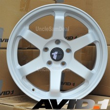 18 18x9.5 5x100 38 Avid.1 Av-06 Matte White 6 Spokes Sport Wheels Set Of 4 18 18x9.5 5x100 38 Avid.1 Av-06 Matte White 6 Spokes Sport Wheels Set Of 4
