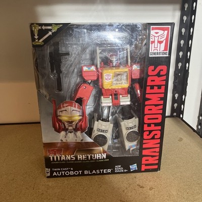 Transformers Titans Return Leader Class Blaster & Twin Cast w/ Stripes & Rewind