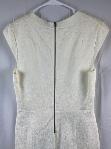New Theory Textured White Sheath Dress Women’s Size 8 Back Zipper - Picture 5 of 12