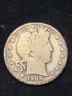 1908-D Silver Barber Half Dollar, Album Toning — photo 3