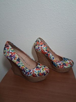 Brash Wedge Heels 5'' High Sz 9 Colorful Y2K Formal Party Clubwear Boho Prom AK12