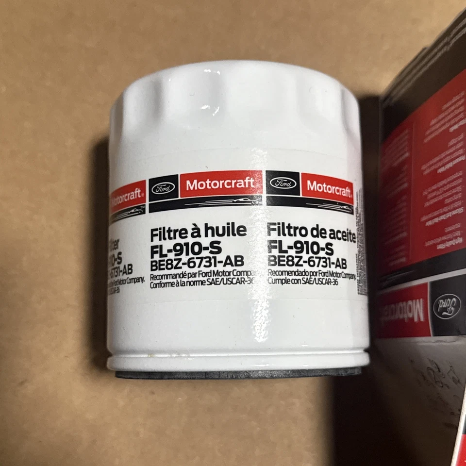 正品 原始设备制造商 Motorcraft FL910S 发动机机油过滤器 福特 BE8Z6731AB — 第 2/2 张图片