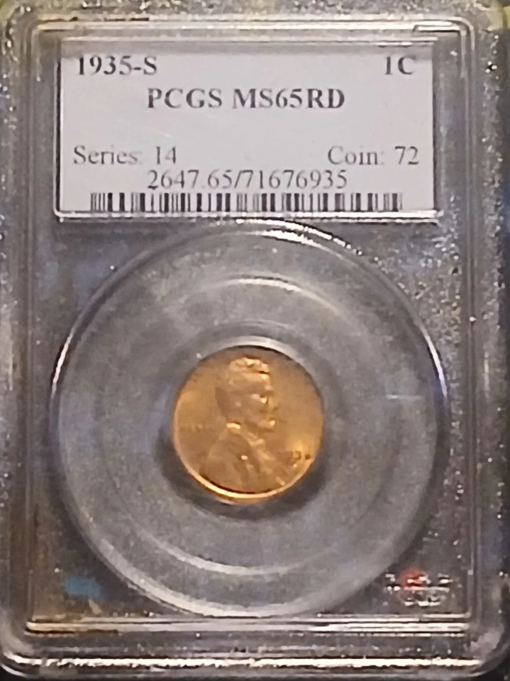 1935 S PCGS MS65 RD Condition Rareity The Depression Era Coin Not Kept In  Rd - Image 4 of 4