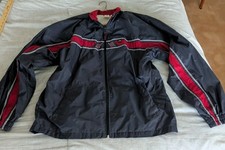 Adidas vintage 90s windbreaker jacket in black and red adidas