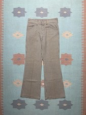 Vintage 70s bell bottom flare pants houndstooth checkered JCP women  s 18 28x28