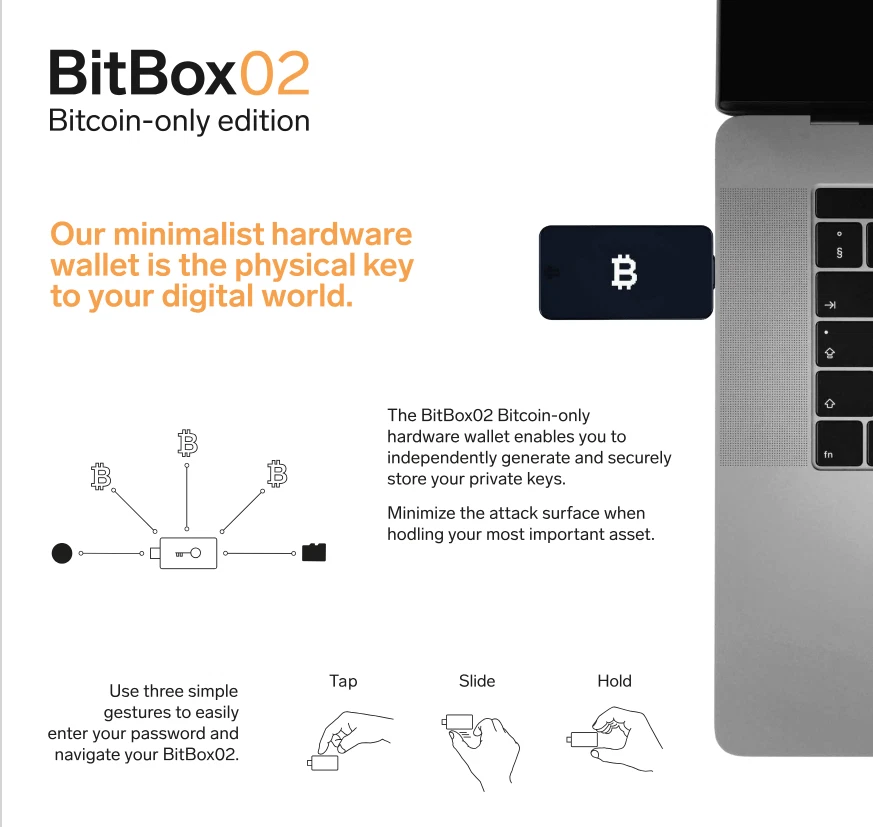 BitBox02 Hardware Wallet - Bitcoin-Only Edition - Black - Bild 3 von 4