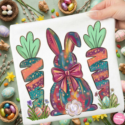 Easter Bunny PNG, Easter Png Download, Tee Shirt Sublimation PNG, Easter Png