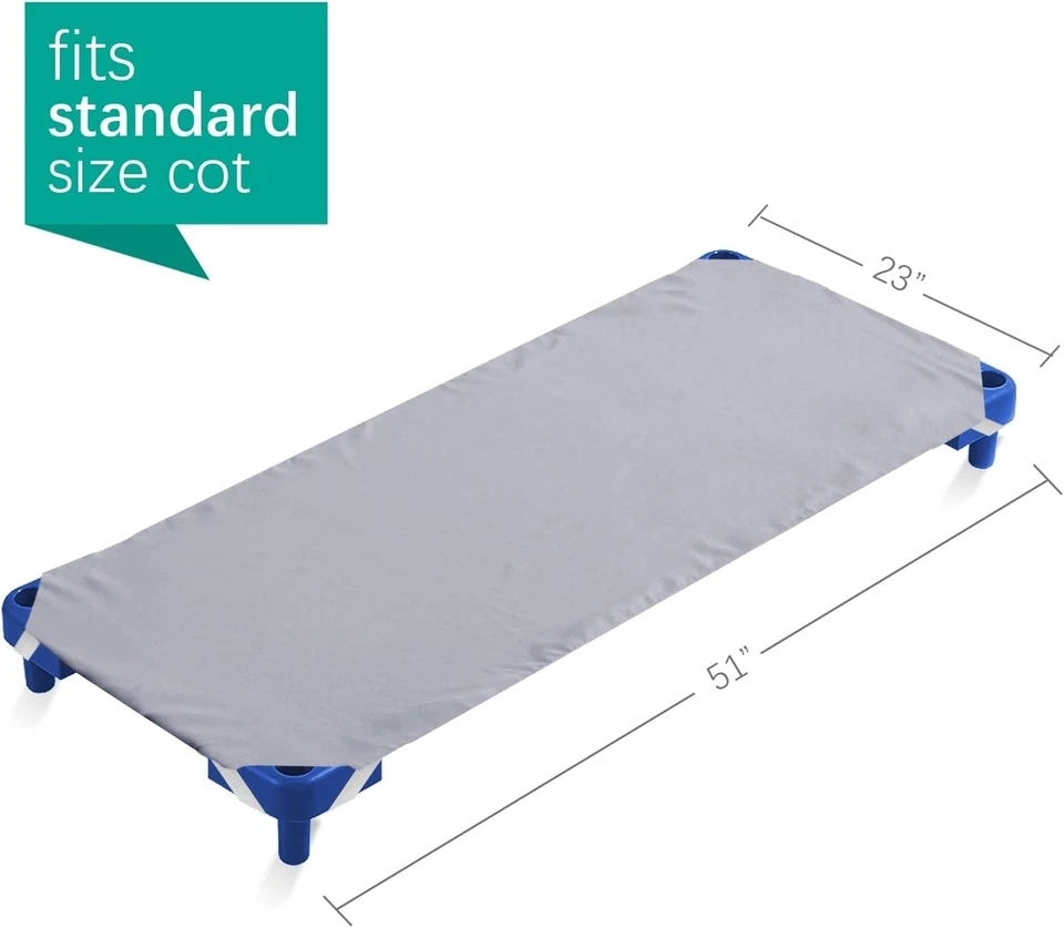 Children's Nap Time Cot Sheet 2 Pack - Soft Microfiber 23" x 51" for Comfort - Image 4 of 4