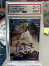 JADEN MCDANIELDS 2020 PANINI DONRUSS SIGNATURE SERIES PAS/DNA CERT POP 1