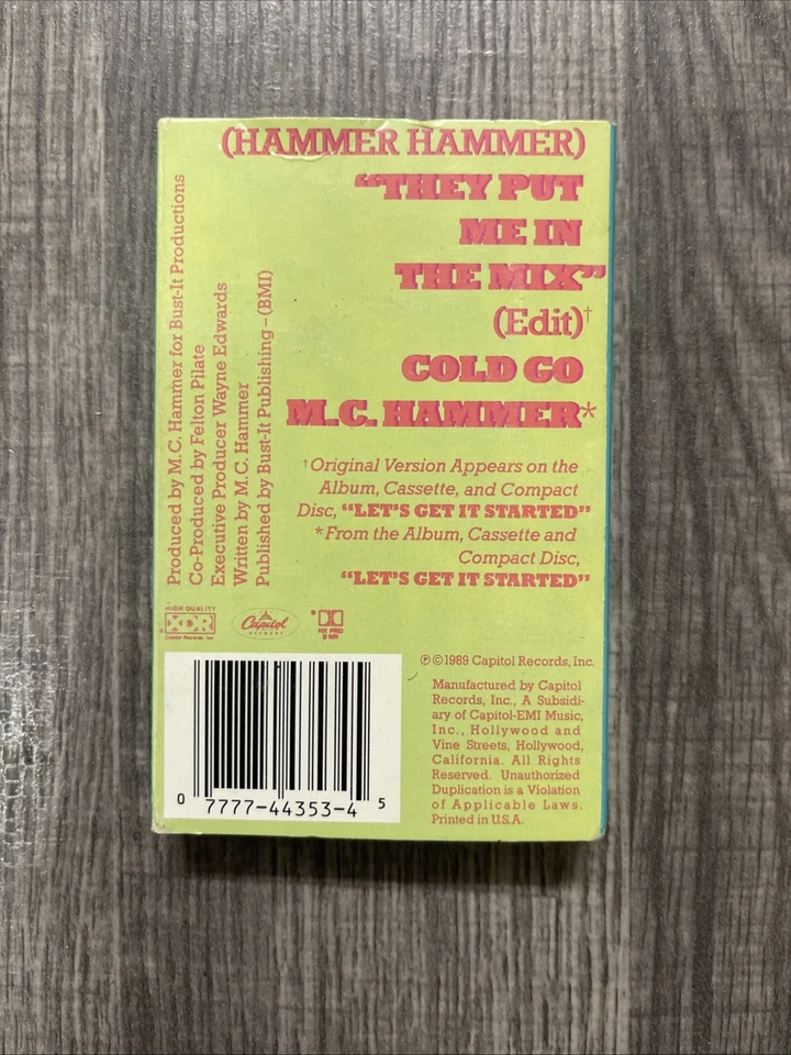 M.C. Hammer - They Put Me In The Mix Cassette Single (1989) - Image 3 of 4
