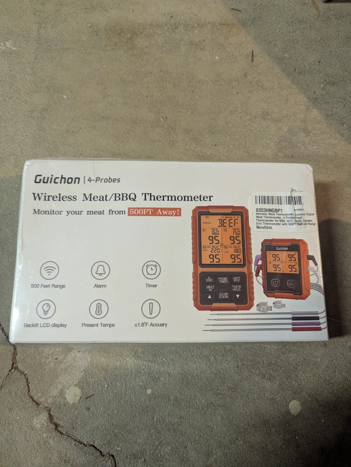 Guichon TempSpike Wireless Meat Thermometer 2 Probes, 500FT