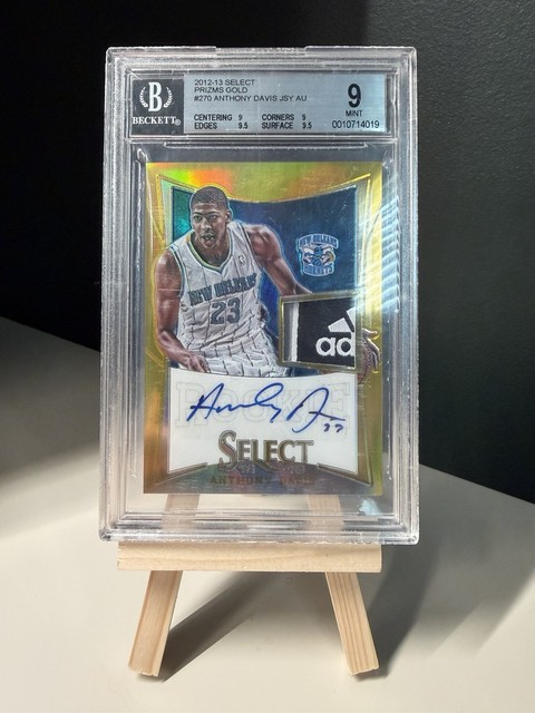 Anthony Davis 12-13 Select Prizm Gold Patch Auto #270 01/10 RC (BGS 9 | Auto 10)