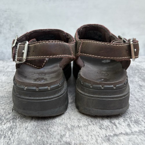Vintage Skechers Plateau Sandalen Jugend Gr. 2 braun Leder Blumenanhänger Kinder 86250L - Bild 6 von 9