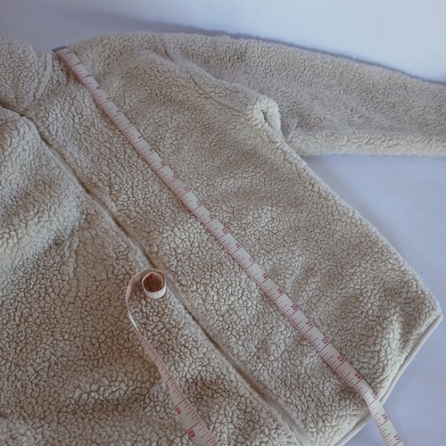 Victoria's Secret PINK Beige Women's Full Zip Up Sherpa Fleece Teddy Xs Jacket - Picture 9 of 9
