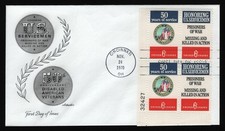 #1422a 6c DAV/Servicemen-Plt Block, Artmaster-Cincinnati H/C **ANY 5=FREE SHIP**