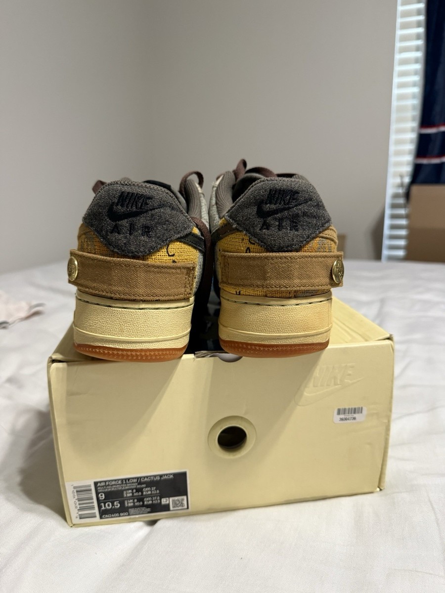 Nike Air Force 1 Travis Scott Cactus Jack size 9 193154434309| eBay