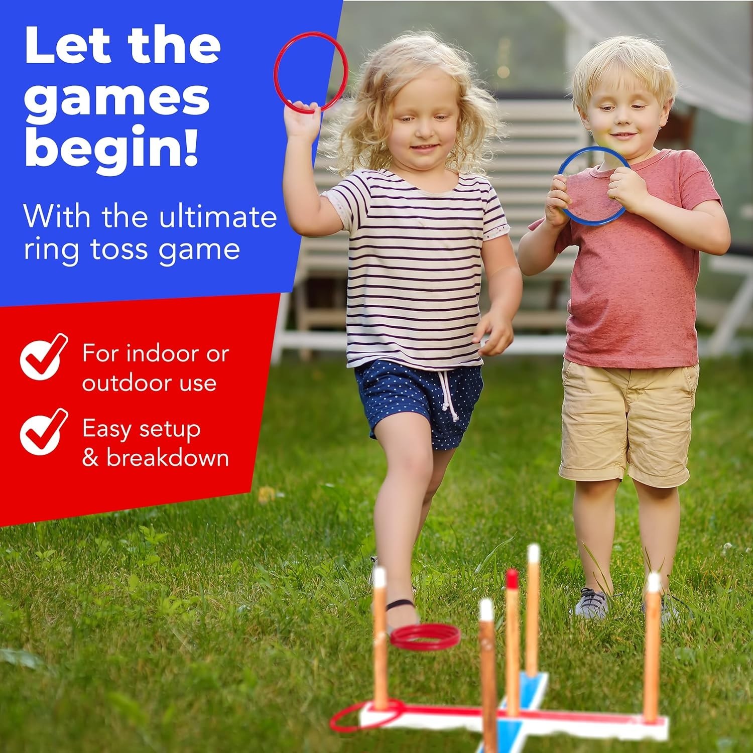 Exciting Ring Toss Game for Kids & Adults - Perfect for Backyard Gatherings!