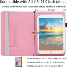 Universal 10 10.1 Inch Android Tablet Case, Dluggs PU Leather 360 Degree Viewing