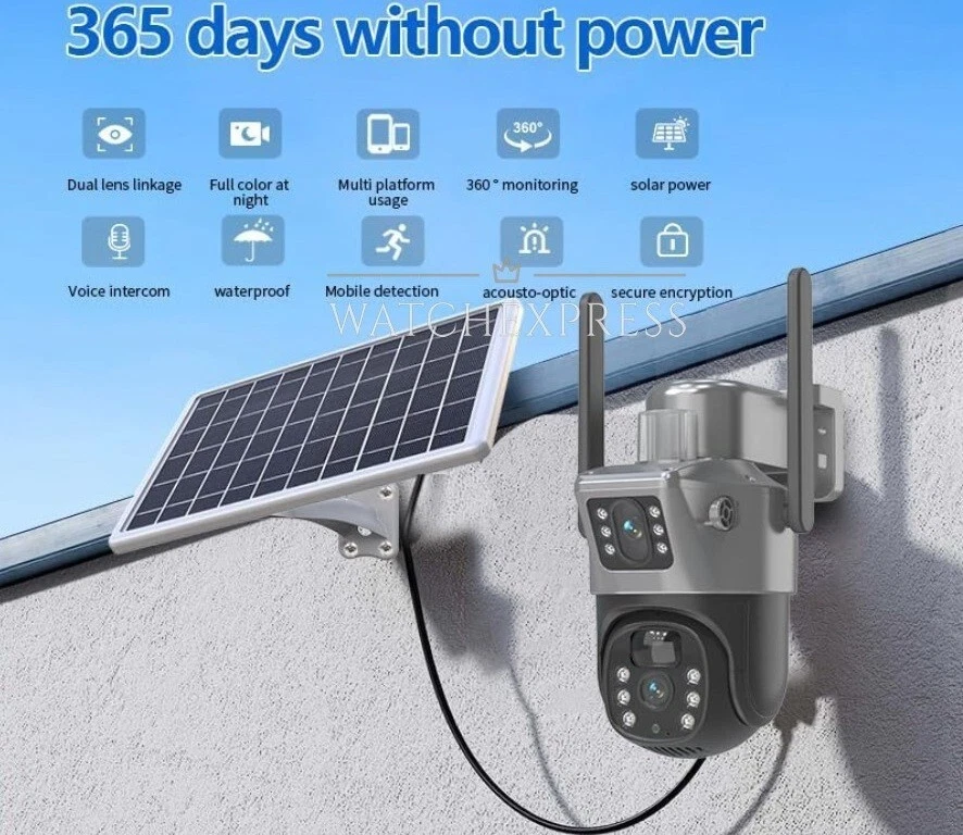 TELECAMERA ESTERNA VIDEOSORVEGLIANZA PTZ SENZA FILI CON PANNELLO SOLARE 4G - Immagine 2 di 4