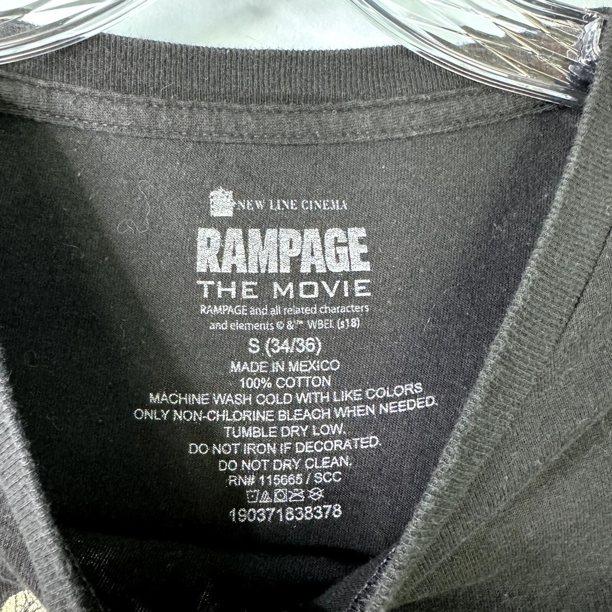 Rampage the Movie Midway Games Distressed Graphic Black T-Shirt