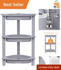 Compact 3-Tier Shower Organizer - Freestanding Corner Rack for Bathroom Needs