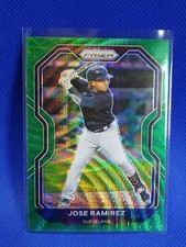 2021 Panini Prizm Green Wave Parallel Jose Ramirez #16 Indians Baseball