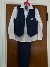 Nautica boys 3 pc vest pants shirt suit sz 7