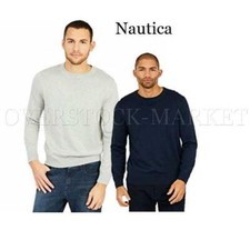 NEW NAUTICA MEN'S LIGHTWEIGHT CREWNECK PULLOVER SWEATER COTTON BLEND VARIETY