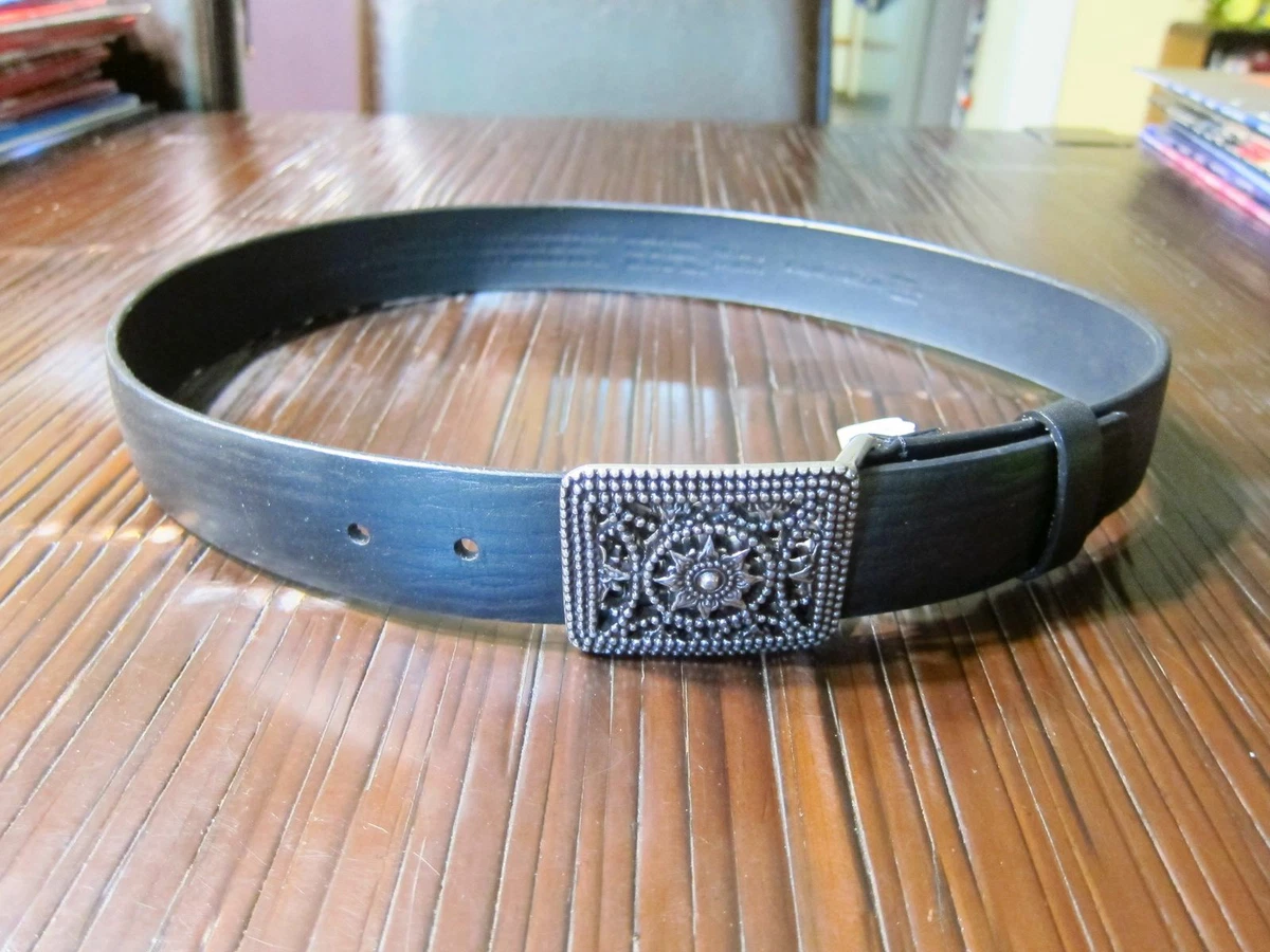 Liz Claiborne Brown Leather Butterflies Floral Embossed Belt M Boho Cowgirl Liz Claiborne Brown Belts for Women for sale | eBay main image 2