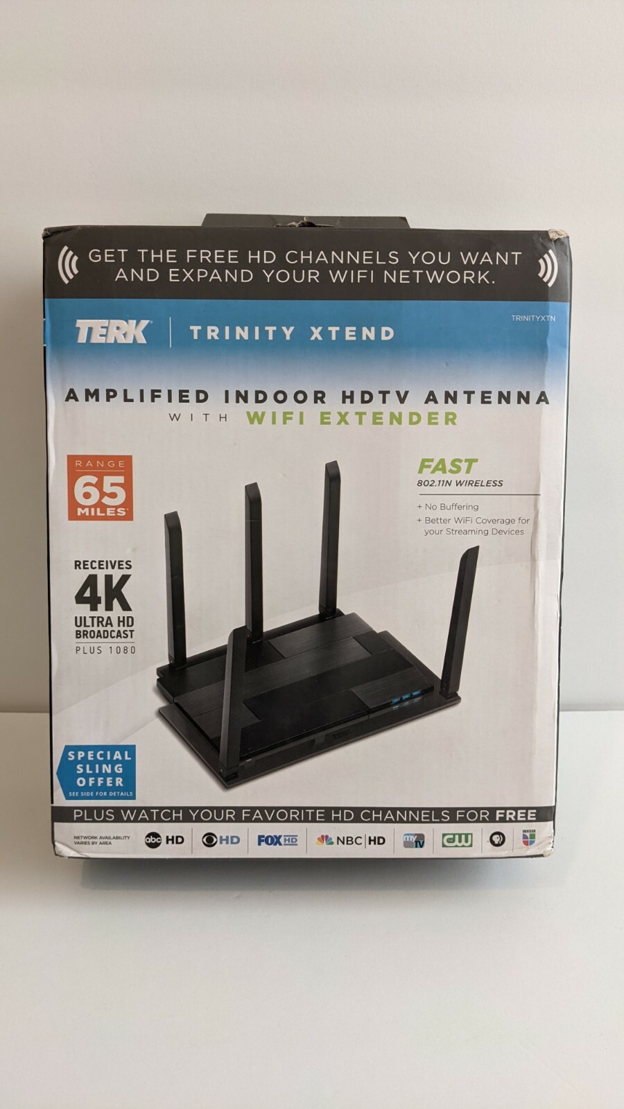 TERK Trinity Xtend Amplified Indoor HDTV Antenna with WiFi Extender eBay