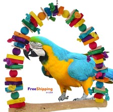 1665 Huge Jazzy Swing Parrot Bird Cage Toys Cages Toy Chew Foraging Amazon Macaw