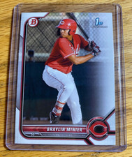 2022 Bowman Chrome 1st Prospects Base Braylin Minier BP-93 Reds Near Mint