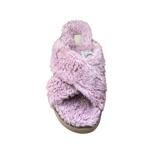 UGG Women's Fuzz Sugar Cross Slide Slippers 1120860 Black Natural Pink Hickory | eBay
