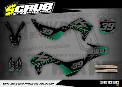 Kawasaki KX450 2024-2026 KX250 2025-2026 Graphics Decals Stickers SCRUB