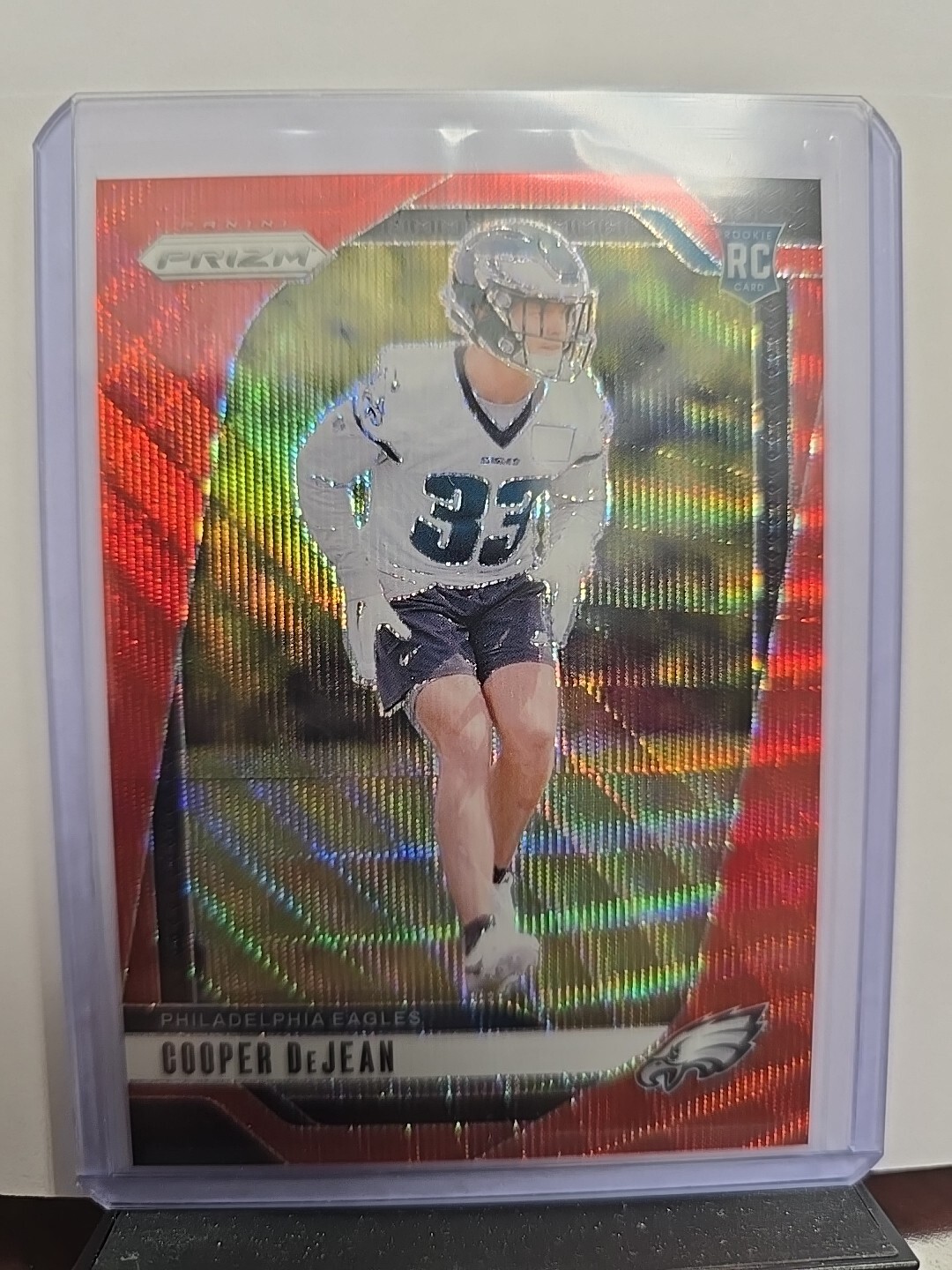 2024 Prizm Quinyon Mitchell Red Wave 13/149 No. 381 Eagles Rookie CB