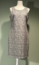 Kaleigh Womens Heather Gray/black Sheath Dress Size L