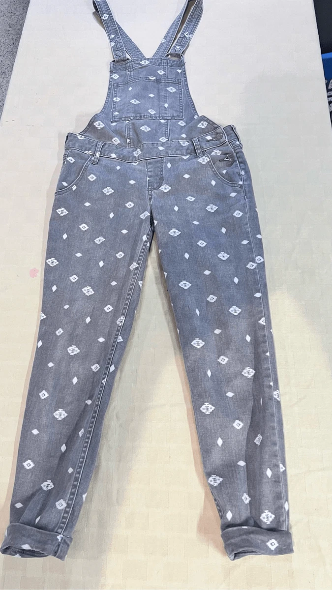 Hollister Women s Patterned Denim Skinny Jumpsuit Stretch Overall