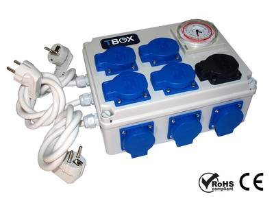 Tempo Box Zeitschaltuhr TBOX 12H - Timerbox für bis 12x630W Zeitschalter 