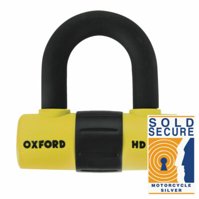 Oxford HD Max Sold Secure superstark Roller Motorrad Scheibenschloss LK311 gelb