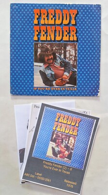 Freddy Fender ''If You're Ever In Texas'' 1976, Tex-Mex Country, LP, W/EXTRAS 