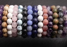 Edelstein Kugel Armband 12 mm